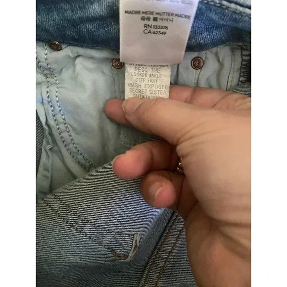 Mother The Looker Ankle Step Fray Jeans Exposed Secret Sister Size 26 - Picture 13 of 13